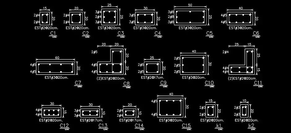 1 Download Column Detailing AutoCAD DWG File