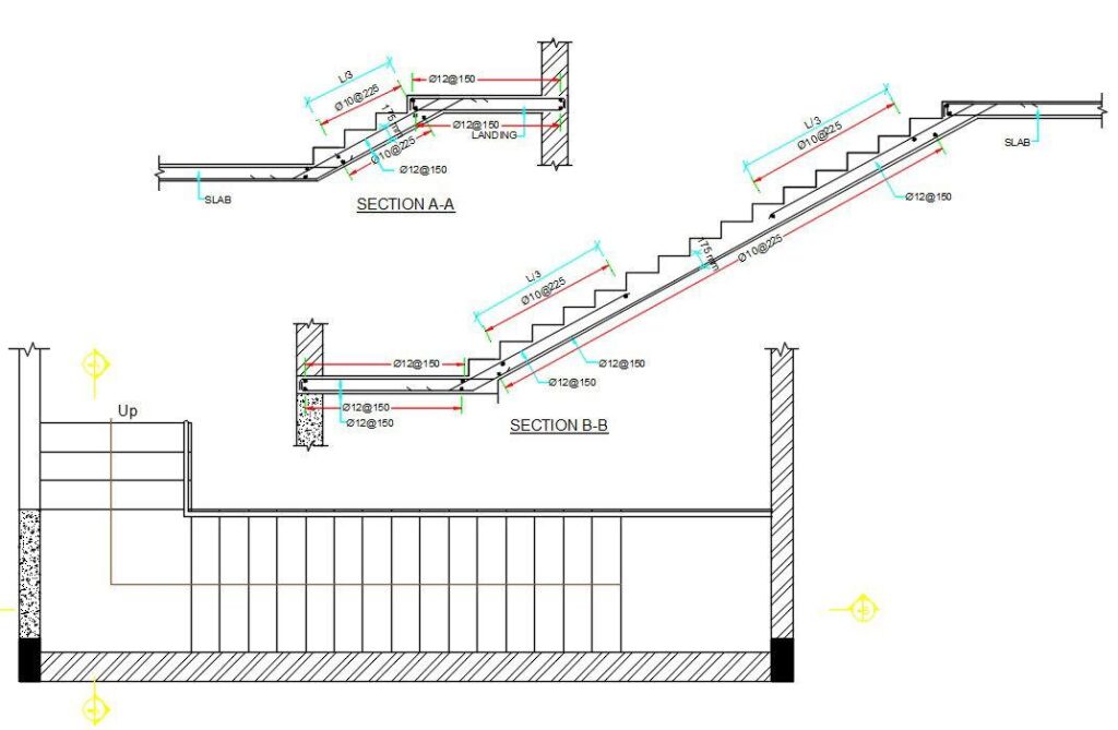 2 Download Staircase Detailing AutoCAD dwg File