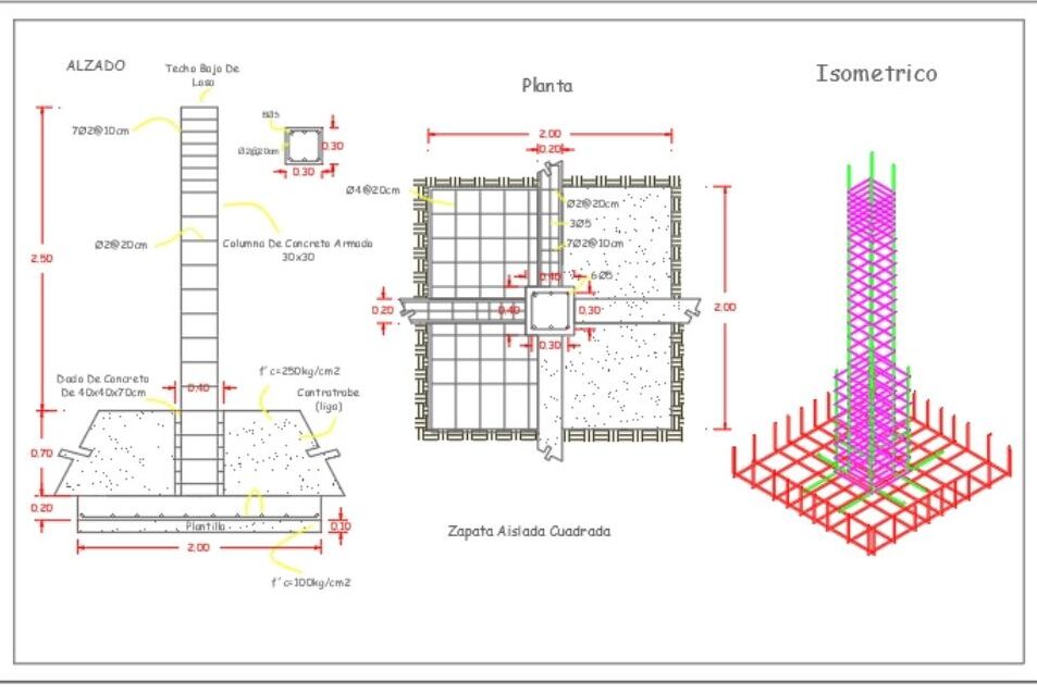 Download Footing Detailing AutoCAD dwg File e1777012834756